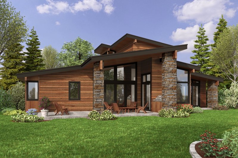 Contemporary Style House Plan - 5 Beds 3.5 Baths 2405 Sq/Ft Plan #48 ...