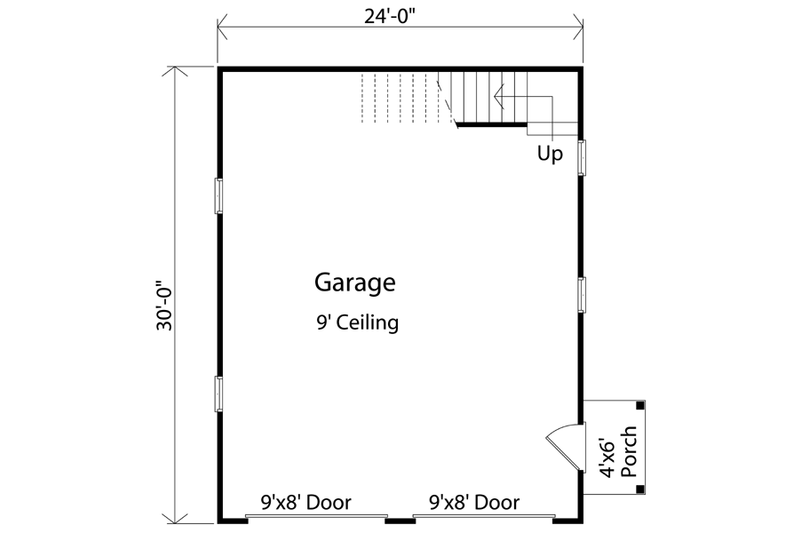 House Blueprint - Floor Plan - Main Floor for Traditional House Plan #22-426, 0 bath