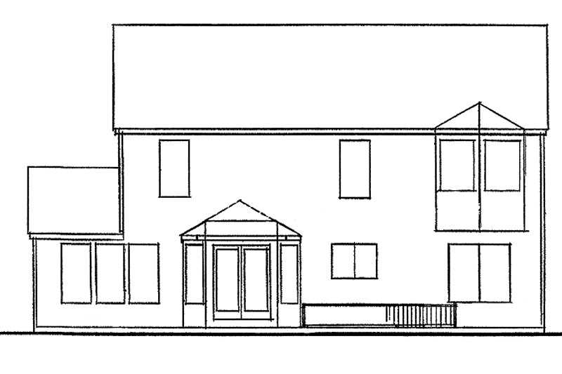Home Plan - Exterior - Rear Elevation for Colonial House Plan #320-902 - 4 bed, 2.5 bath