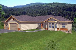 House Blueprint - Traditional Exterior - Front Elevation Plan #1037-19