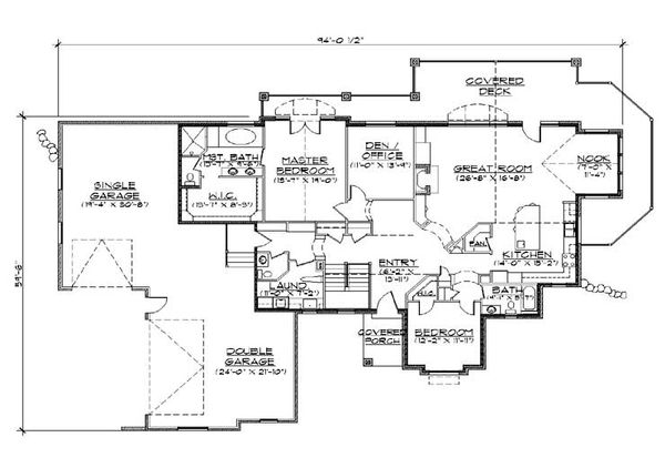 Architectural House Design - European Floor Plan - Main Floor Plan #5-365