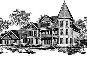 Victorian Exterior - Front Elevation Plan #72-372