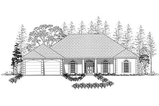 Exterior - Other Elevation for Southern House Plan #437-17 - 3 bed, 2 bath