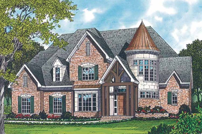 Architectural House Design - Country Exterior - Front Elevation Plan #453-234