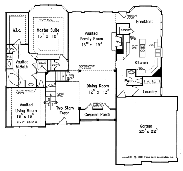 Architectural House Design - Mediterranean Floor Plan - Main Floor Plan #927-312