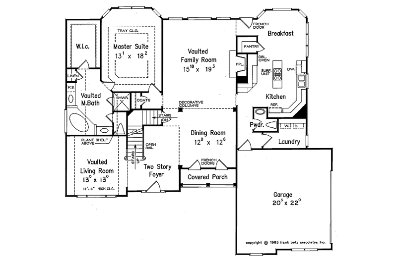 Home Plan - Floor Plan - Main Floor for Mediterranean House Plan #927-312 - 3 bed, 2.5 bath