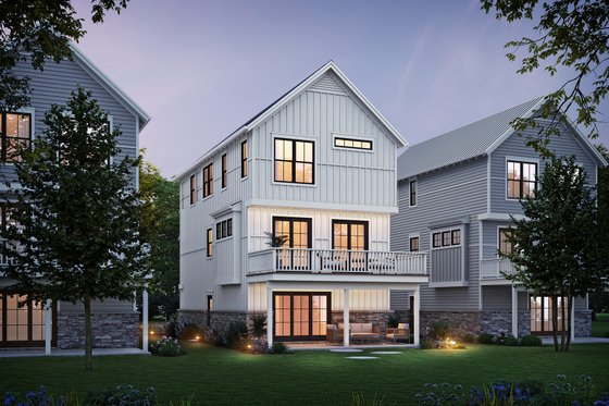 Exterior - Rear Elevation for Country House Plan #48-1153 - 4 bed, 3.5 bath