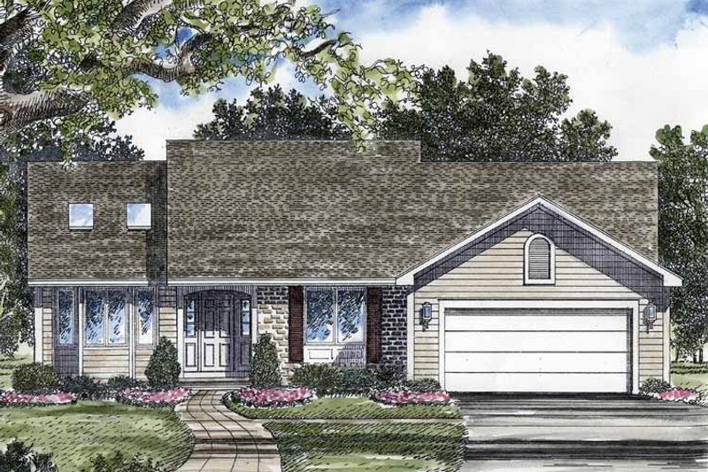 Dream House Plan - Ranch Exterior - Front Elevation Plan #316-205