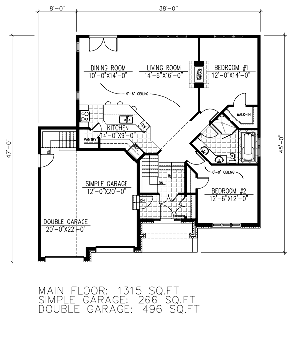 Craftsman Floor Plan - Main Floor Plan #138-372