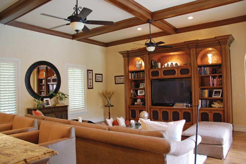 House Design - Interior - Family Room for Mediterranean House Plan #1058-11 - 5 bed, 5 bath