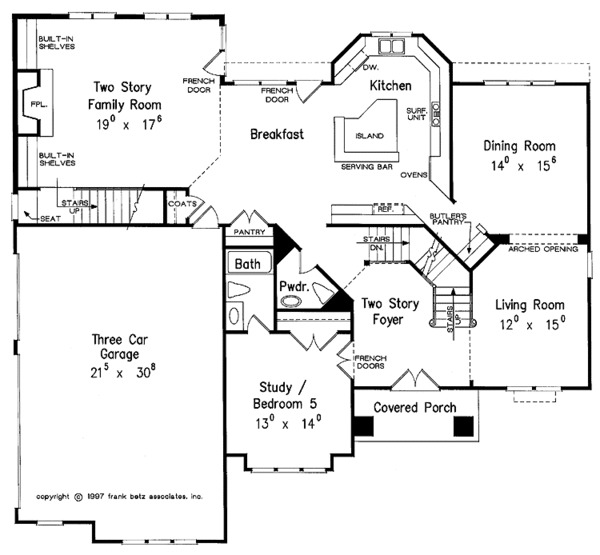 House Plan Design - Mediterranean Floor Plan - Main Floor Plan #927-211