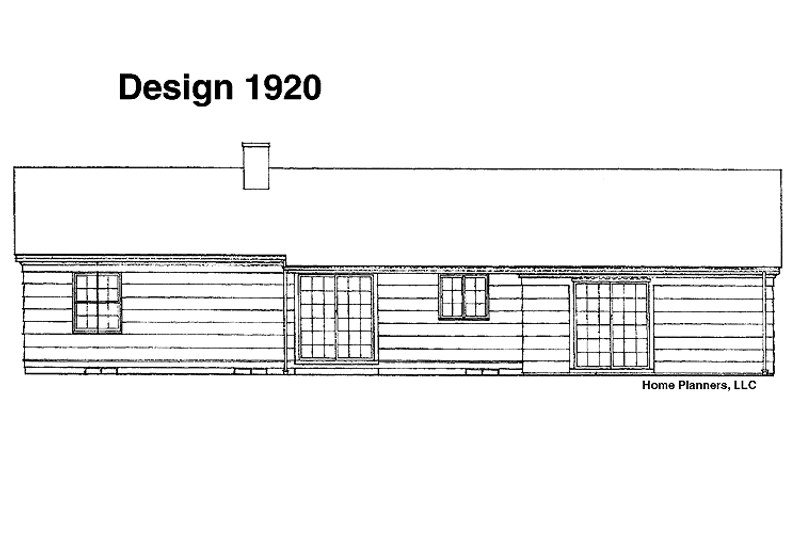Home Plan - Exterior - Rear Elevation for Country House Plan #72-568 - 3 bed, 2.5 bath