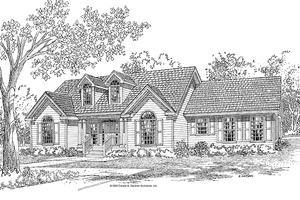 Country Exterior - Front Elevation Plan #929-375