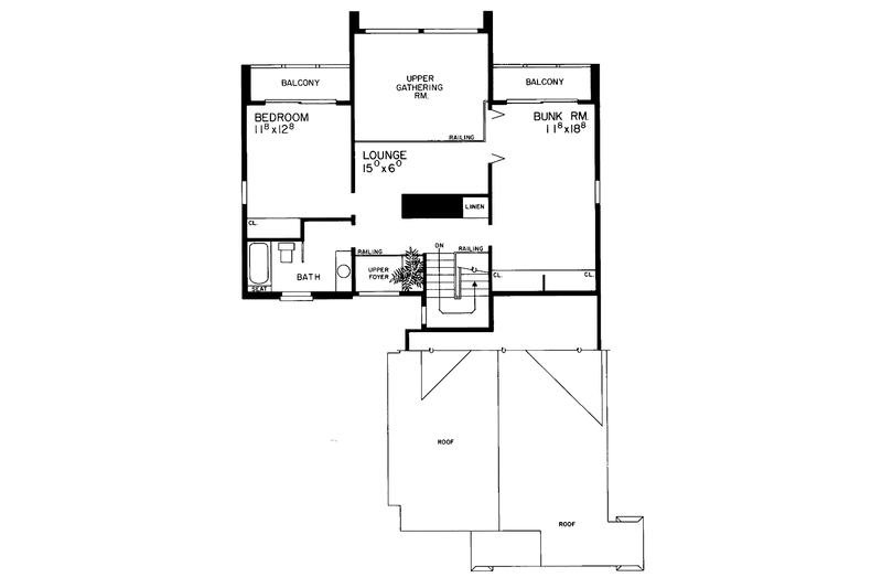 Home Plan - Floor Plan - Other Floor for Contemporary House Plan #72-747 - 4 bed, 0 bath