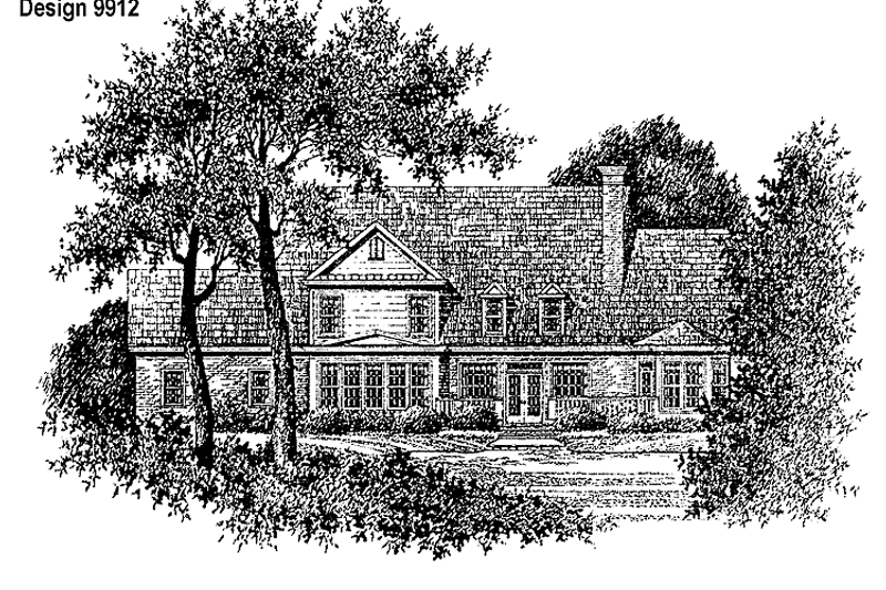 Home Plan - Exterior - Rear Elevation for Classical House Plan #429-127 - 4 bed, 3.5 bath