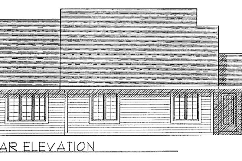 Home Plan - Exterior - Rear Elevation for Craftsman House Plan #70-1339 - 3 bed, 2 bath