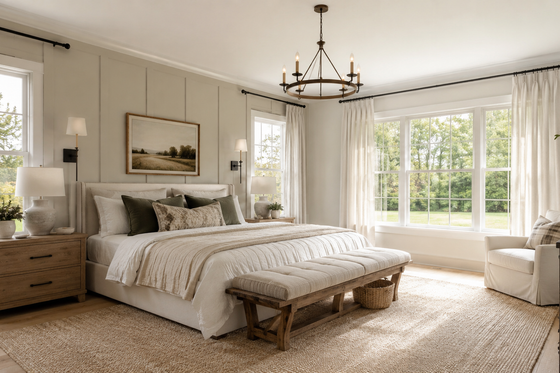 Interior - Master Bedroom for Farmhouse House Plan #1117-51 - 3 bed, 3 bath