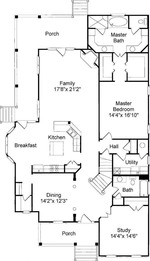 Home Plan - Country Floor Plan - Main Floor Plan #37-261