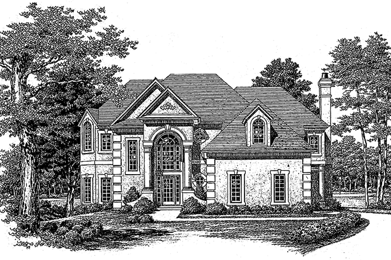 Home Plan - Exterior - Front Elevation 3 for Mediterranean House Plan #453-127 - 4 bed, 3.5 bath