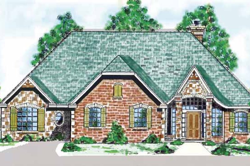 Architectural House Design - Country Exterior - Front Elevation Plan #52-278