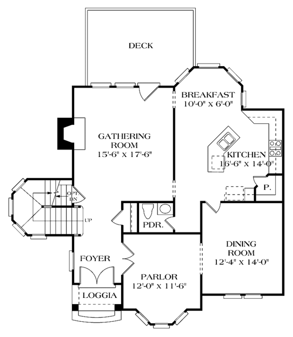 House Plan Design - Country Floor Plan - Main Floor Plan #453-254