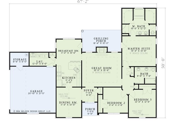 House Design - Floor Plan - Main Floor for European House Plan #17-620 - 3 bed, 2 bath