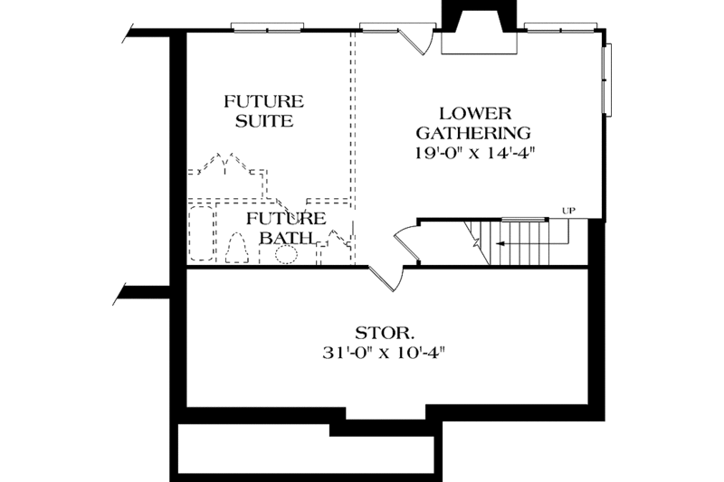 Home Plan - Floor Plan - Lower Floor for Traditional House Plan #453-119 - 4 bed, 3.5 bath
