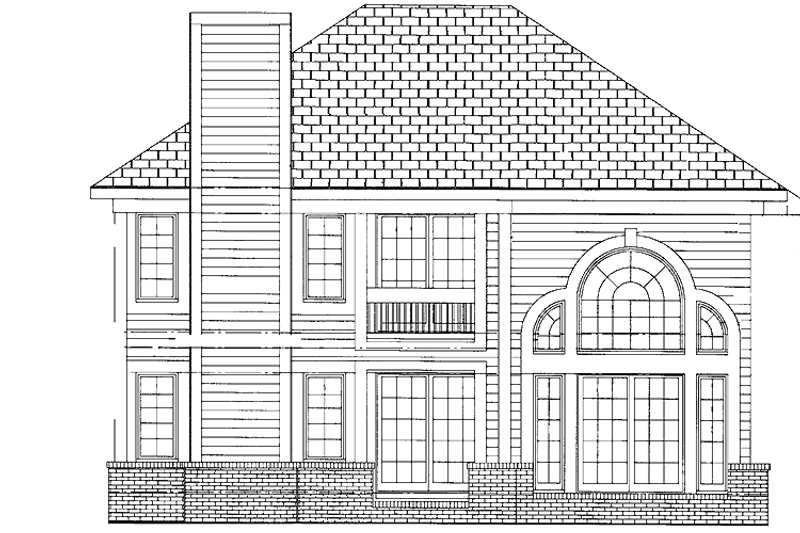 Dream House Plan - Exterior - Rear Elevation for Traditional House Plan #72-1084 - 3 bed, 2.5 bath