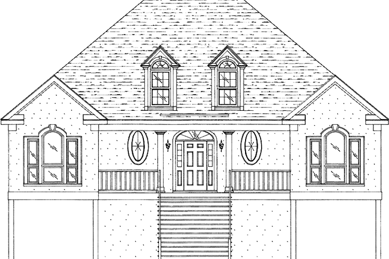 Dream House Plan - Exterior - Front Elevation 3 for Country House Plan #37-244 - 4 bed, 2 bath
