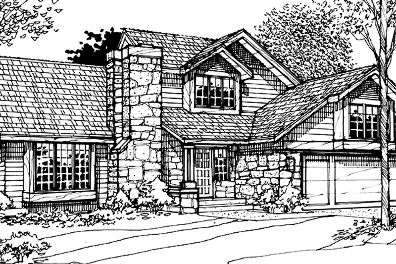 Architectural House Design - Country Exterior - Front Elevation Plan #320-1147