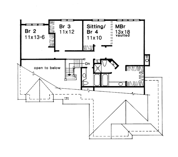 Dream House Plan - Country Floor Plan - Upper Floor Plan #320-563