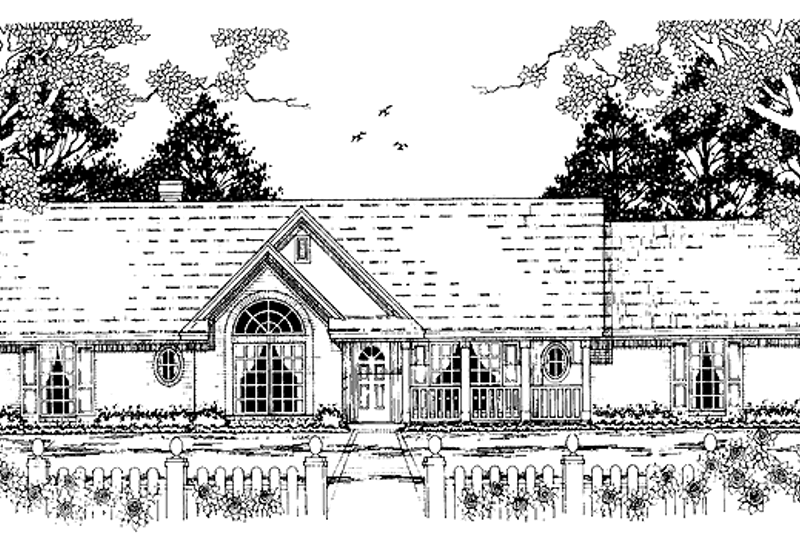 House Plan Design - Country Exterior - Front Elevation Plan #42-414