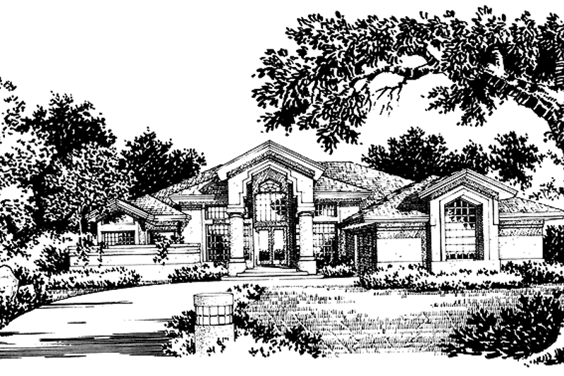 Dream House Plan - Contemporary Exterior - Front Elevation Plan #417-552