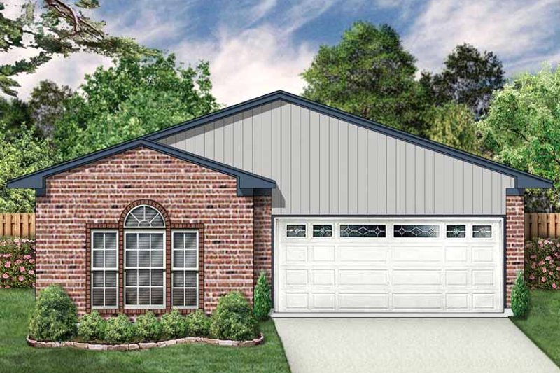 Home Plan - Exterior - Front Elevation 3 for Ranch House Plan #84-662 - 3 bed, 2 bath