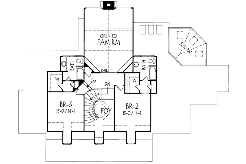 House Plan Design - Floor Plan - Upper Floor for Colonial House Plan #71-147 - 3 bed, 3.5 bath