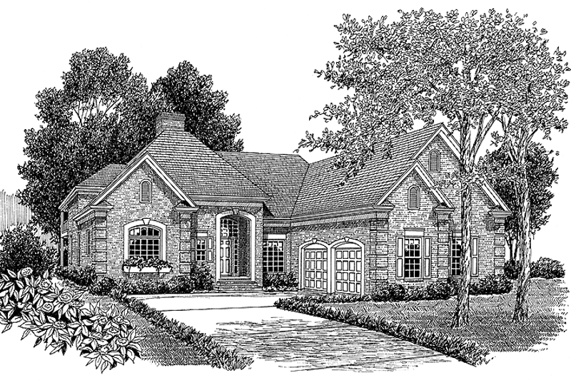 House Design - Exterior - Front Elevation 3 for Traditional House Plan #453-97 - 3 bed, 2.5 bath