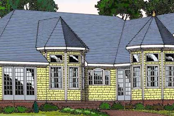 Exterior - Rear Elevation for Country House Plan #456-89 - 2 bed, 2 bath