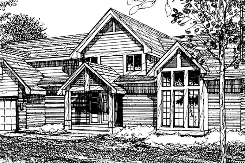 House Plan Design - Prairie Exterior - Front Elevation Plan #320-1148