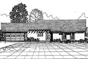 Contemporary Style House Plan - 3 Beds 2 Baths 1435 Sq/Ft Plan #30-257 