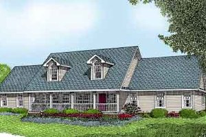 Country Exterior - Front Elevation Plan #11-112