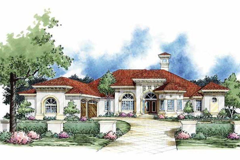 House Design - Mediterranean Exterior - Front Elevation Plan #930-61