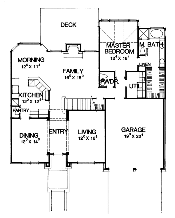 House Blueprint - Country Floor Plan - Main Floor Plan #472-108
