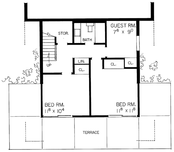 Home Plan - Contemporary Floor Plan - Lower Floor Plan #72-530