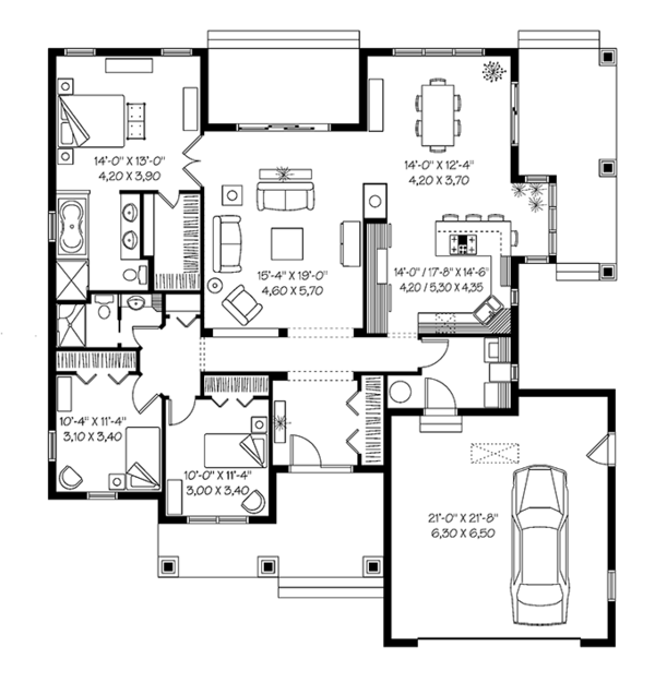 Dream House Plan - Traditional Floor Plan - Main Floor Plan #23-2528