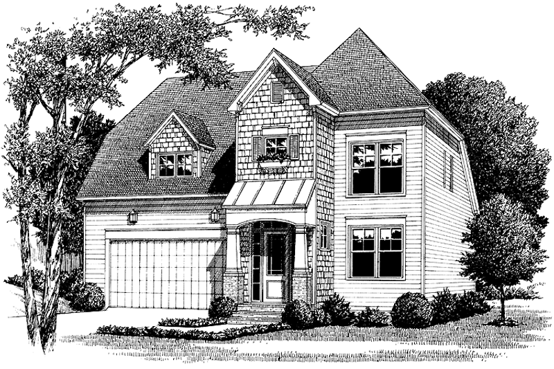 House Blueprint - Craftsman Exterior - Front Elevation Plan #453-387