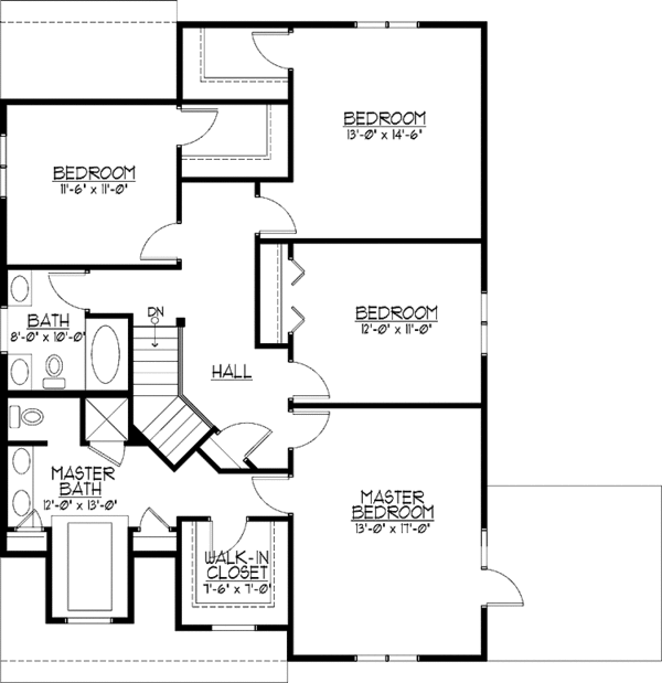 Architectural House Design - Country Floor Plan - Upper Floor Plan #978-11