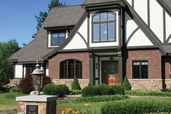 Exterior - Front Elevation 10 for Tudor House Plan #928-27 - 4 bed, 3.5 bath