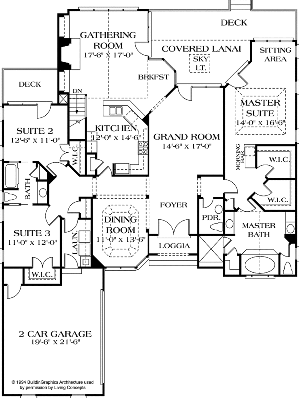 Home Plan - Traditional Floor Plan - Main Floor Plan #453-522