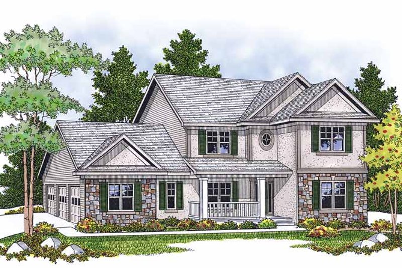 Dream House Plan - Country Exterior - Front Elevation Plan #70-1372