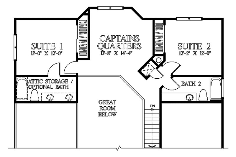 Home Plan - Floor Plan - Upper Floor for Traditional House Plan #1007-27 - 3 bed, 2.5 bath